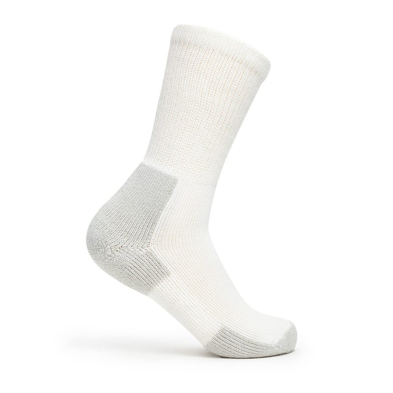 Thorlos Mens Xj Max Cushion Crew Running Socks, White/Platinum (1 Pair), Medium US - Image 3